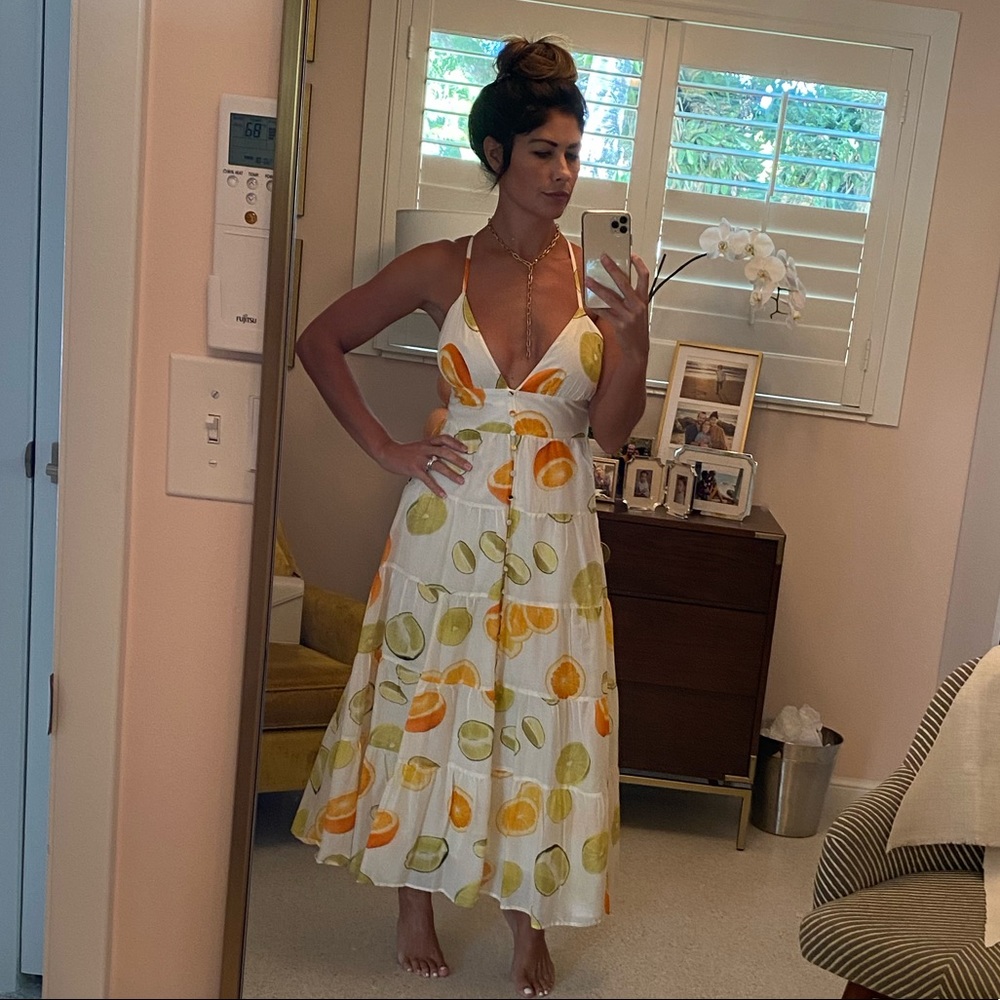 Jcrew Citrus Print Maxi, size small